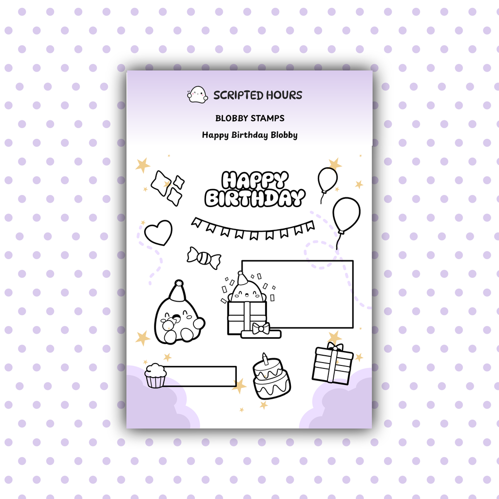 Blobby Stamps - Happy Birthday Blobby