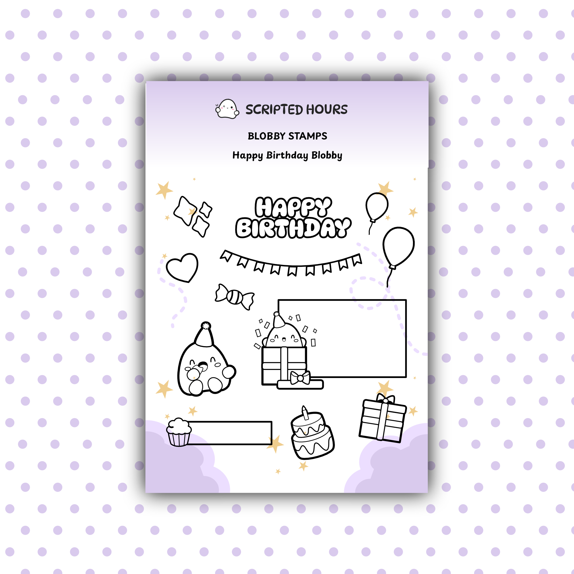 Blobby Stamps - Happy Birthday Blobby