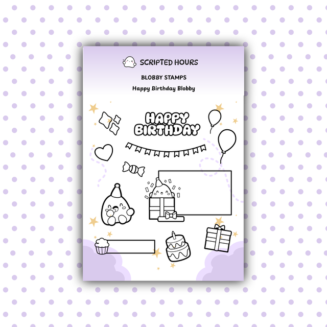 Blobby Stamps - Happy Birthday Blobby