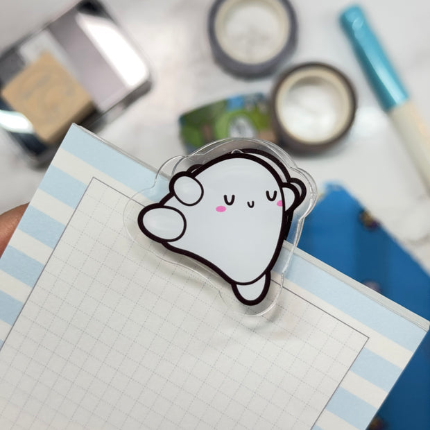 Acrylic Clip - Happy Blobby