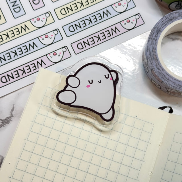 Acrylic Clip - Happy Blobby