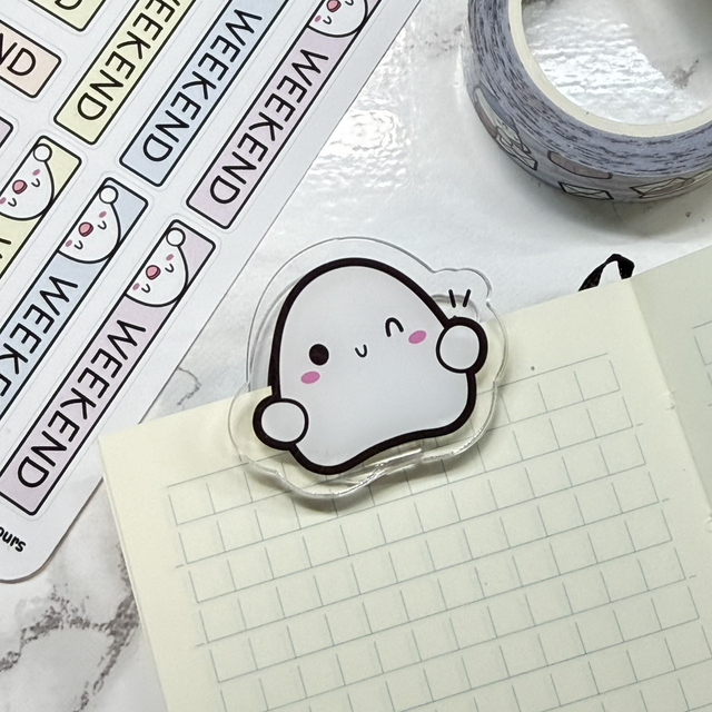 Acrylic Clip - Hello Blobby