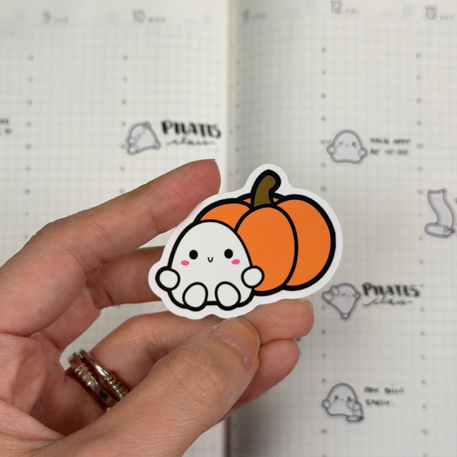 Pumpkin Blobby Vinyl Sticker