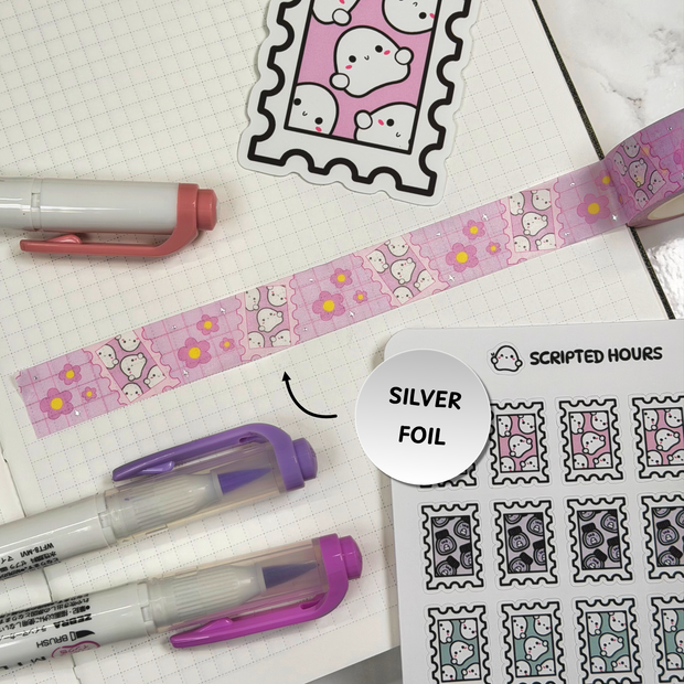 Cute Stamps Washi Tape - 15 mm