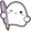 Cartoon ghost holding a purple pen with a happy expression on a white background